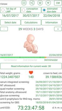 Pregnancy Due Date Calculator and Calendar 截图 2
