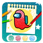Glitter Among us Coloring Book-icoon