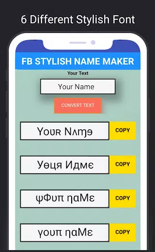 facebook stylish name convertor APK pour Android Télécharger