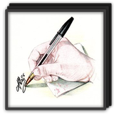 Dibujar y dibujar con pluma icono