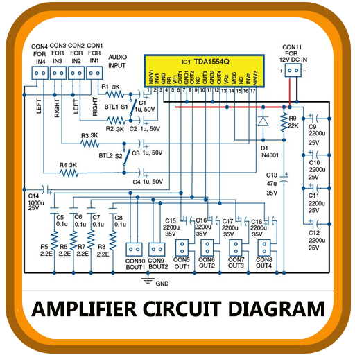 Amplifier Circuit Board Diagram