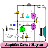 Schéma de circuit de l'amplificateur icône