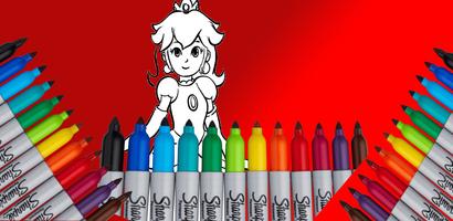 Princess Peach Coloring Book اسکرین شاٹ 1