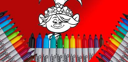 Trolls Coloring Book poster