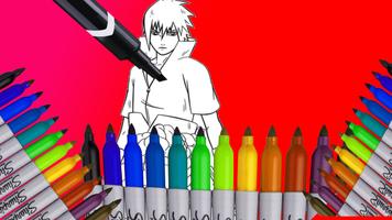 Sasuke Coloring Book Plakat