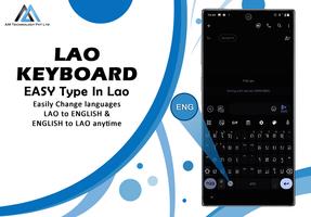 Lao English Typing Keyboard Affiche