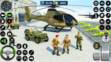 Us Army Transport truck Sim 3D capture d'écran 2
