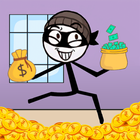 Thief Stickman:Brain Puzzle icono