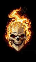 Cráneo - Flaming Skull Fondos Poster