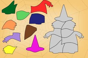 Kids Halloween Shape Puzzles الملصق