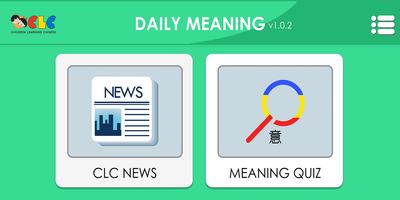 CLC Daily Meaning For Students poster