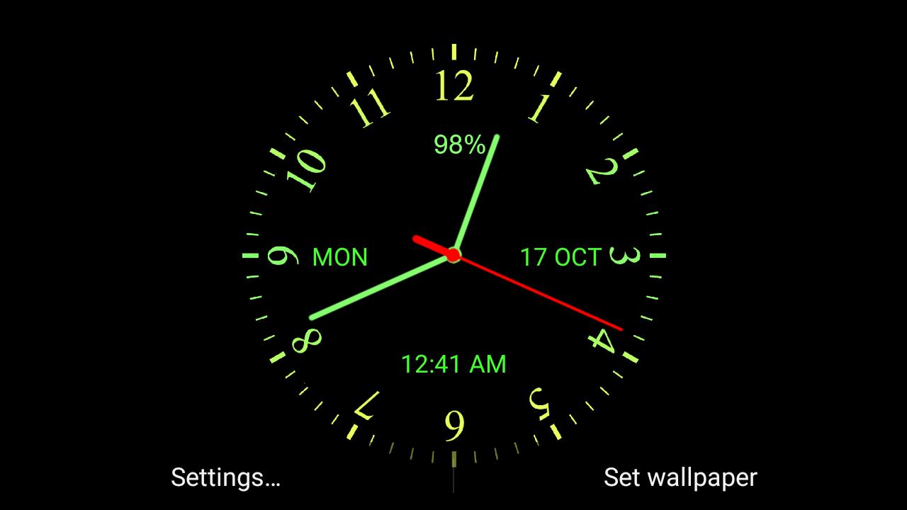 Аналоговые часы для андроид. Аналоговые часы на экран. Живые обои часы. Аналоговые часы на черном фоне.