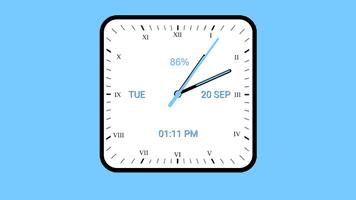 Analog Clock Square captura de pantalla 3