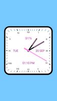 Analog Clock Square Classic Poster