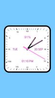 Analog Clock Square Classic الملصق