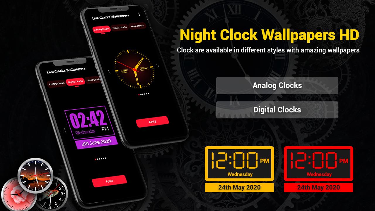 Android 用の スマートウォッチの壁紙 夜の時計アプリ Apk をダウンロード