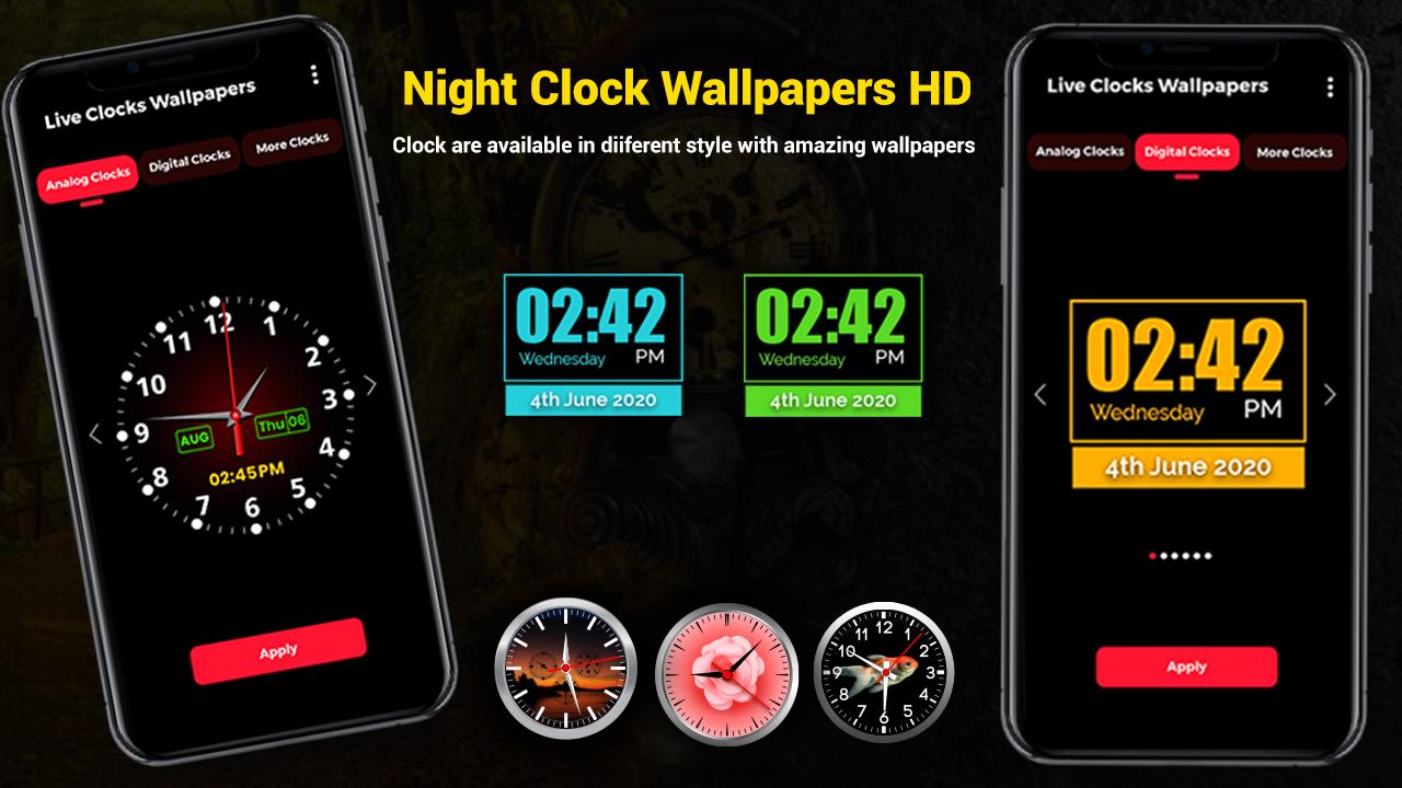 Android 用の スマートウォッチの壁紙 夜の時計アプリ Apk をダウンロード