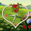 Rose clock live wallpaper