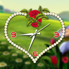 Rose clock live wallpaper icono