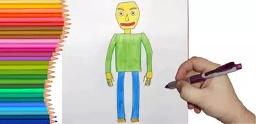 How to draw baldi step by step