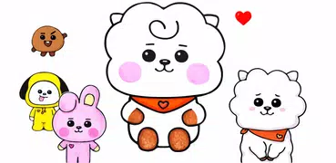 How to draw BT21 step by step