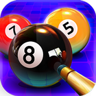 Pool 8 balls and a cue ícone