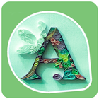 Quilling Alphabet stickers: Alphabet WAStickerApps آئیکن