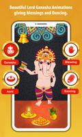Ganesha Dancing Aarti Blessing Affiche