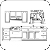 Kitchen Coloring Book icon