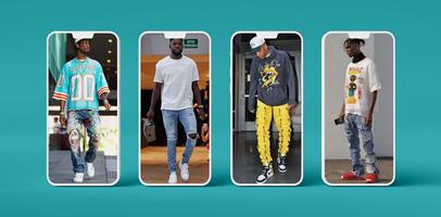 Black Men Clothing Fashion Affiche