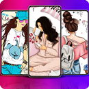 APK Cute Girl Art Wallpaper HD