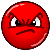 Angry red ball 5 icon