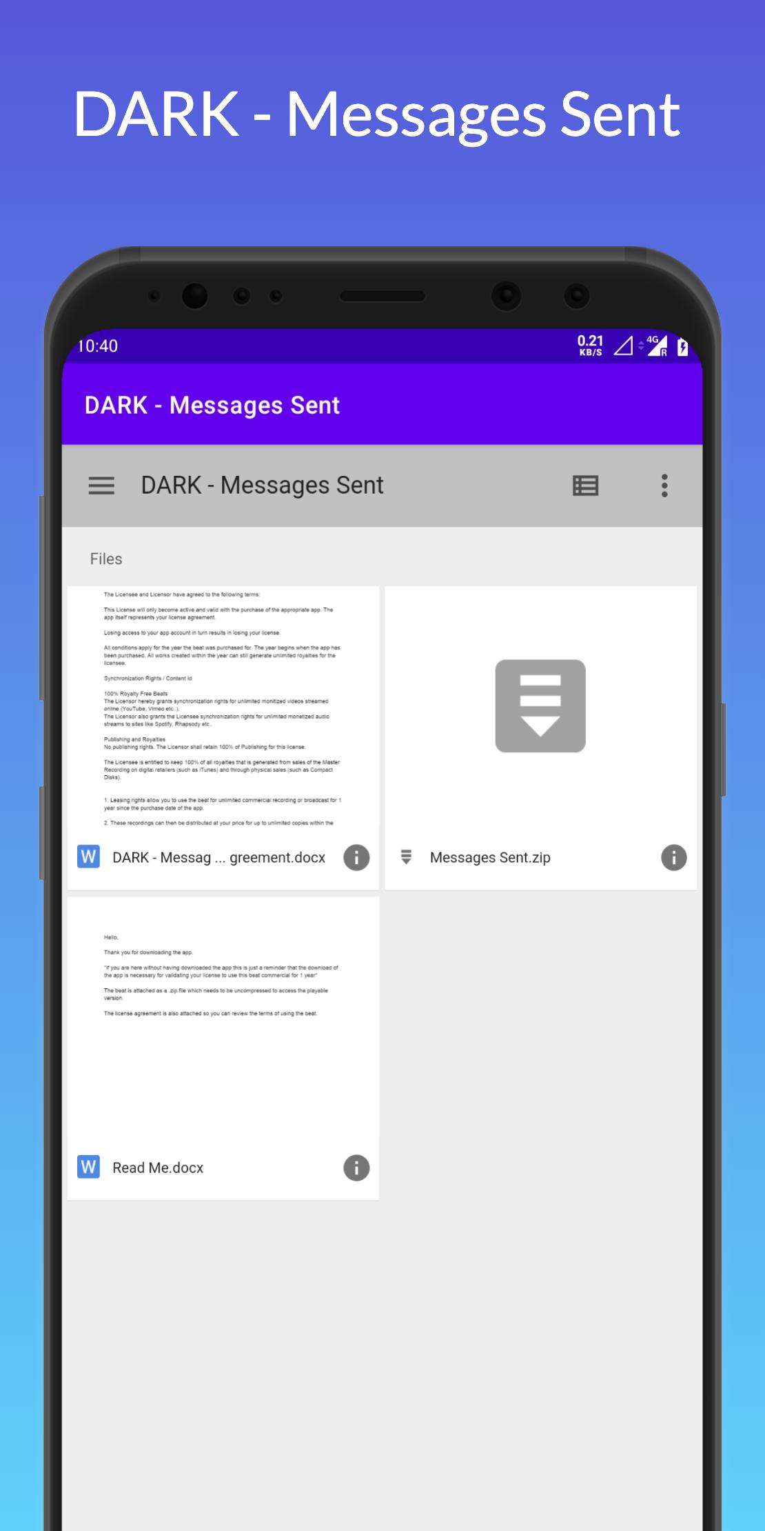 DARK - Messages Sent Latest Version 1.0 for Android
