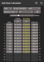Hub Gear Calculator captura de pantalla 1