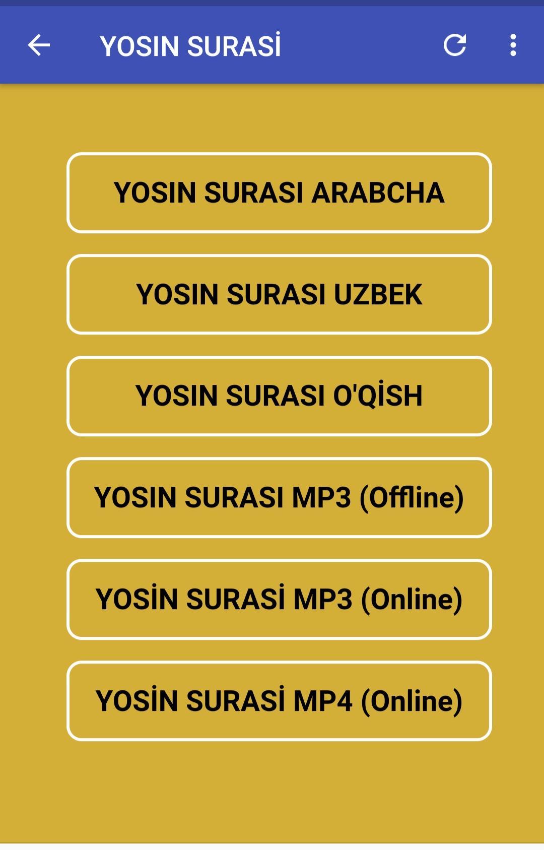 Yasin Surasi Uzbek (MP3 Va MP4) Для Андроид - Скачать APK