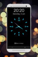 Glowing Horloge Locker (bleu) Affiche