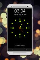 Glowing Horloge Locker Affiche