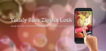 Teddy Bear Zipper Lock Screen