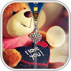 Teddy Bear Zipper Lock Screen XAPK download