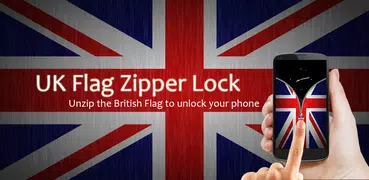 UK Flag Zipper Lock Screen