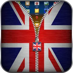 UK Flag Zipper Lock Screen APK download