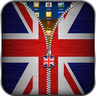 UK Flag Zipper verrouillage icône
