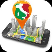 Map 3D e navigazione Italia Affiche