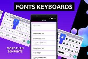 Fonts الملصق