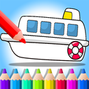 Boat Paint vs Draw - Kids Coloring Book APK