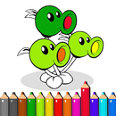 Paint Plant zombie vs Coloring Book APK