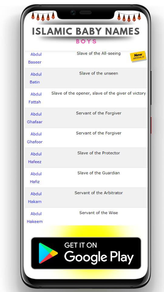 Islamic Baby Names Muslim Names 2019 For Android Apk Download - good roblox usernames boys 2019