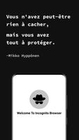 Application navigateur privé Affiche