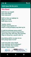 برنامه‌نما Kahit Ayaw Mo Na Lyrics عکس از صفحه