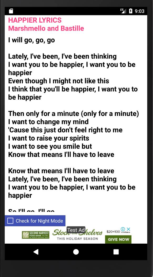 Happier Lyrics For Android Apk Download - roblox song happier